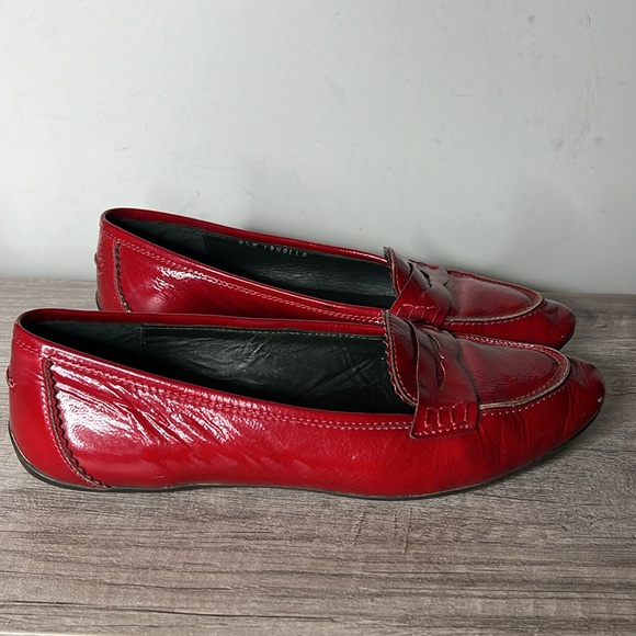 Donald J. Pliner Couture Halla Red Patent Leather Loafer size 8.5 - Picture 5 of 9